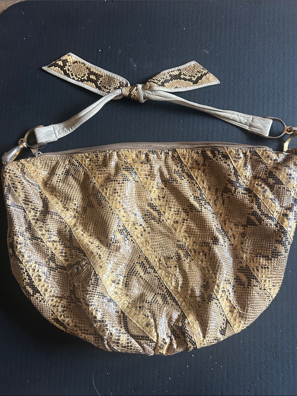 Vintage python hobo bag.